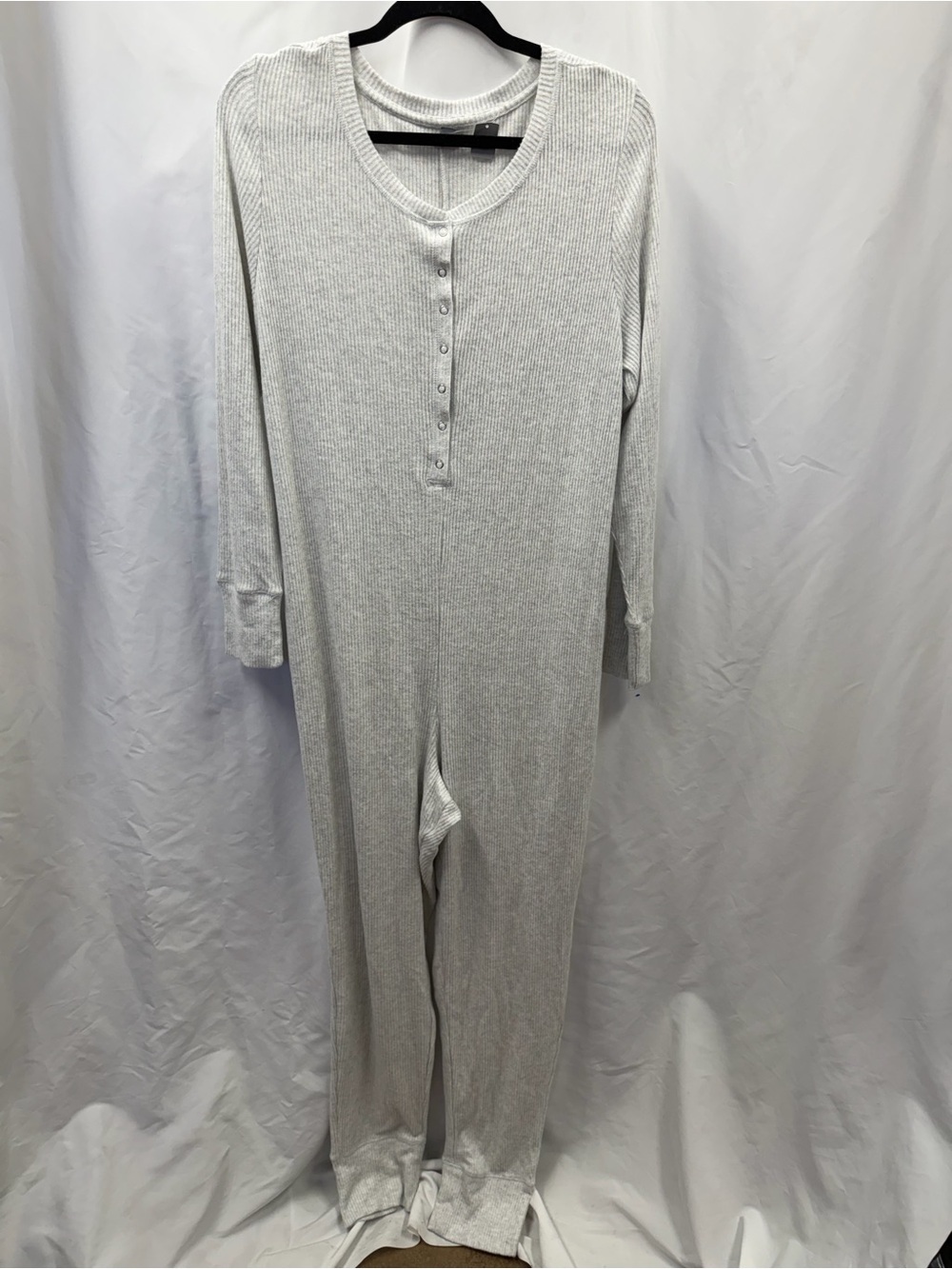 NWT Aerie Lounge ribbed light grey pajama jumpsuit size XXL